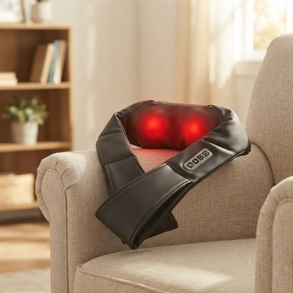 Rozgrzewający Kołnierz Masujący Shiatsu na Kark, Szyję i Plecy